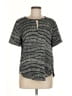 Calvin Klein 100% Polyester Gray Short Sleeve Blouse Size M - photo 1