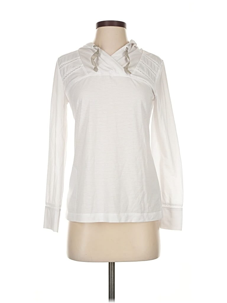 Pre-owned Royal Robbins Long Sleeve Top Ivory Cowl Neck Tops In White