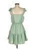 Everly 100% Polyester Solid Green Casual Dress Size M - photo 2