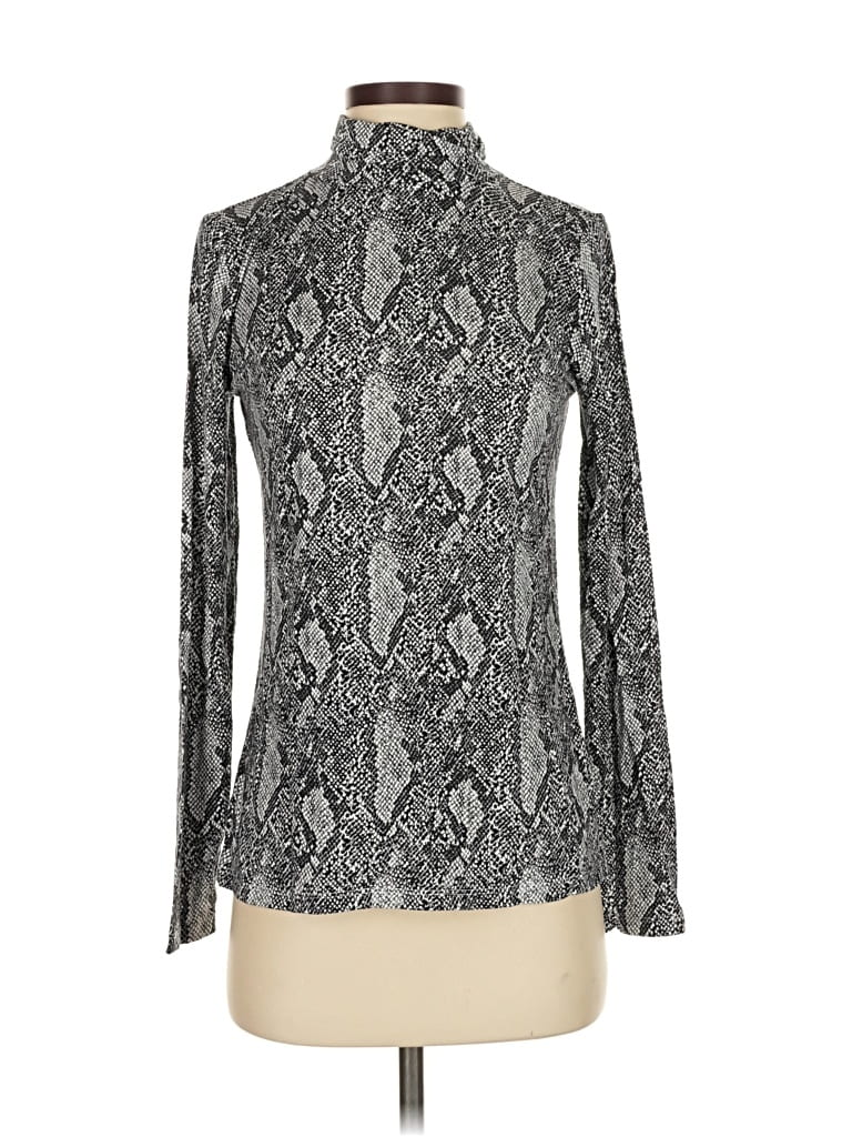 Pre-owned Ann Taylor Turtleneck Sweater In Silver