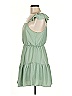 Everly 100% Polyester Solid Green Casual Dress Size M - photo 5