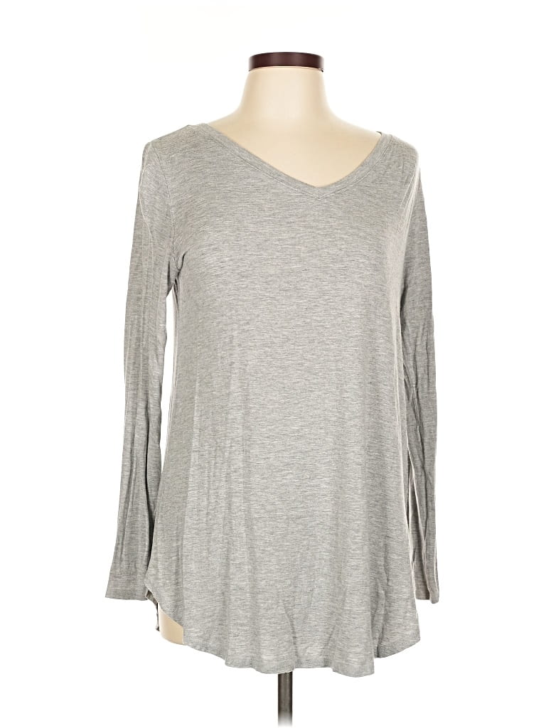 Pre-owned Shop Basic Usa 3/4 Sleeve T-shirt In Gray