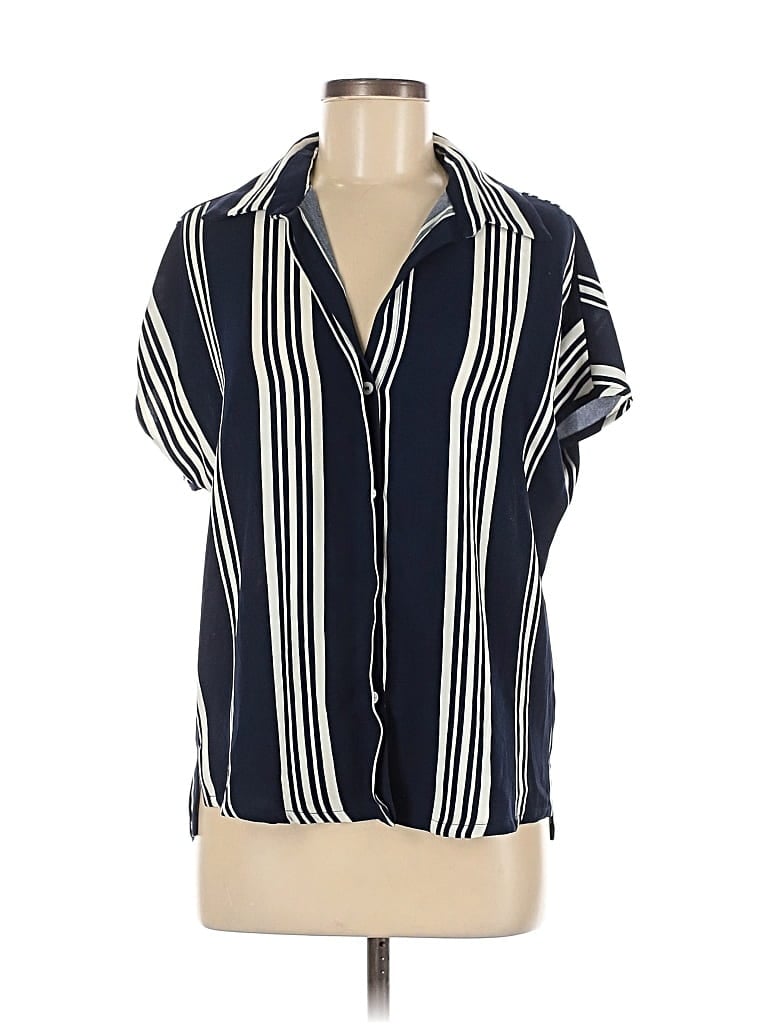 Assorted Brands Short Sleeve Blouse In Blue