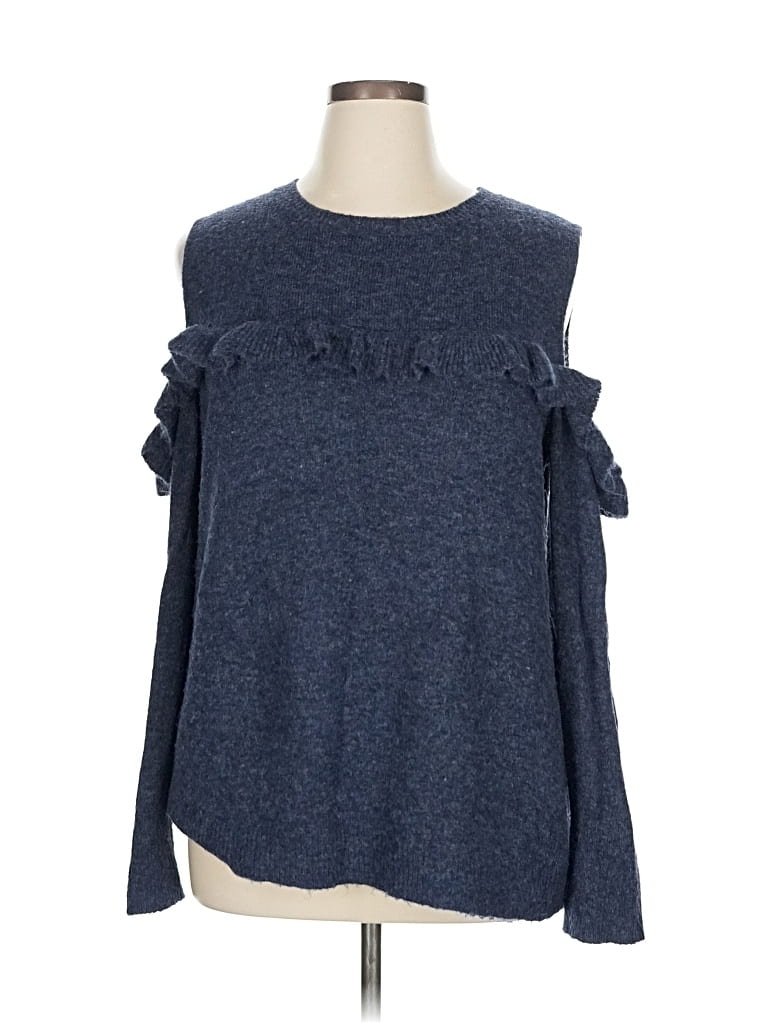 Pre-owned Ann Taylor Loft Pullover Sweater In Blue