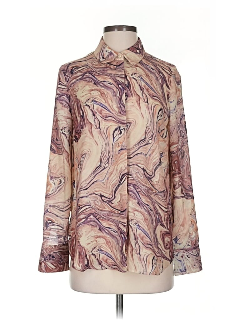 Pre-owned Scotch & Soda Long Sleeve Blouse In Brown