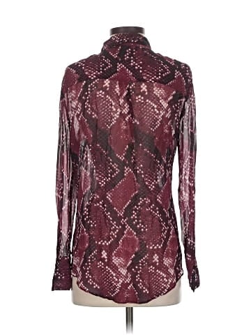 Lavender Brown Long Sleeve Blouse (view 2)
