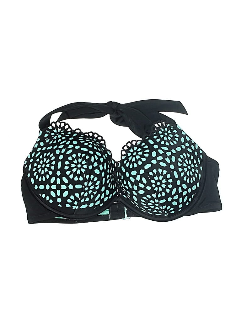 Pre-owned Shade & Shore Swimsuit Top Teal Swimwear In Blue