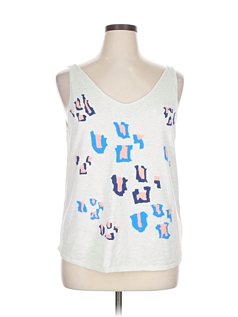 Nic + Zoe Tank Top White Plunge Neckline Tops In White