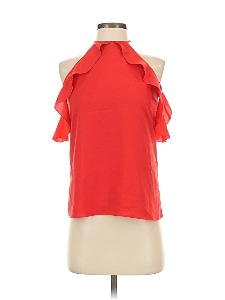 Pre-owned Cooper & Ella Sleeveless Blouse In Red