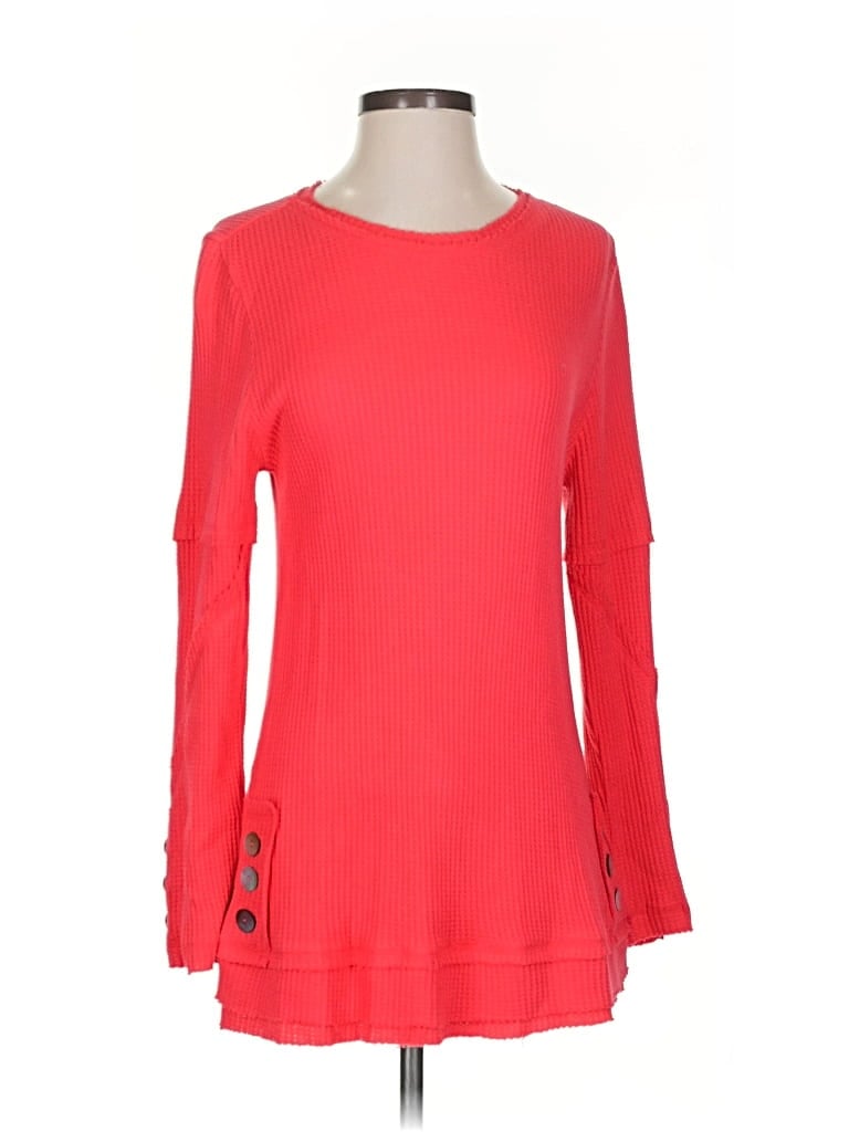 Pre-owned Soft Surroundings 3/4 Sleeve T-shirt In Red