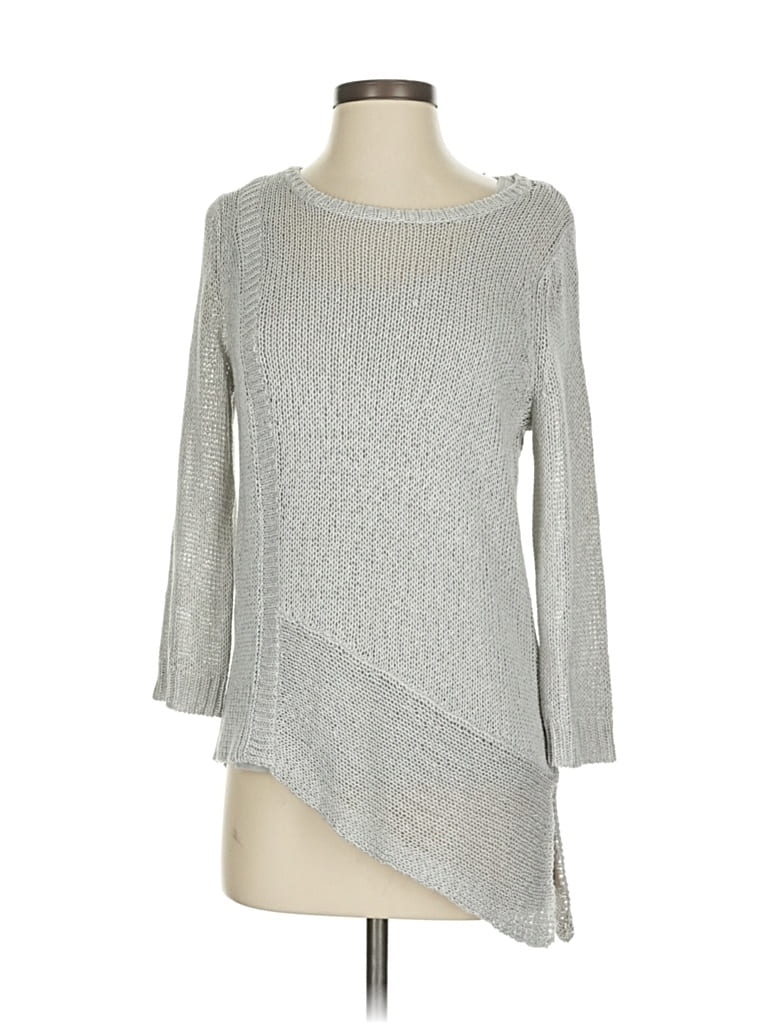 Pre-owned Chico's Pullover Sweater In Silver