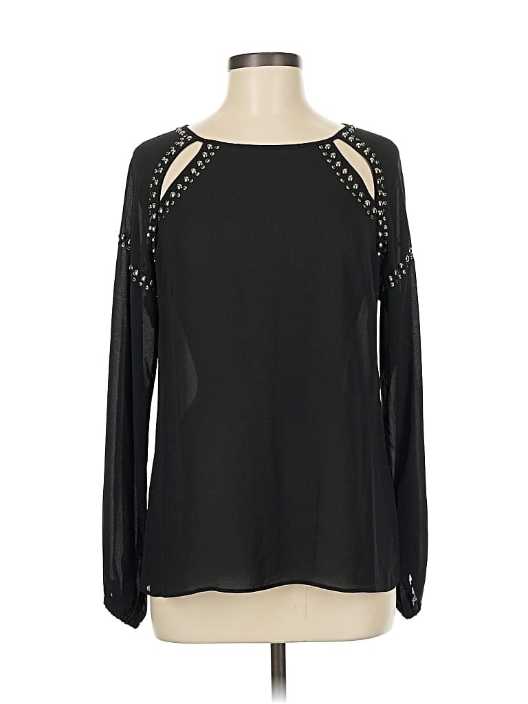 Greylin Long Sleeve Blouse In Black