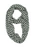 Assorted Brands 100% Viscose Chevron-herringbone Green White Scarf One size - photo 1