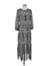 J. McLaughlin 100% Polyester Print Gray Casual Dress Size XS - photo 1