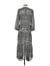 J. McLaughlin 100% Polyester Print Gray Casual Dress Size XS - photo 2