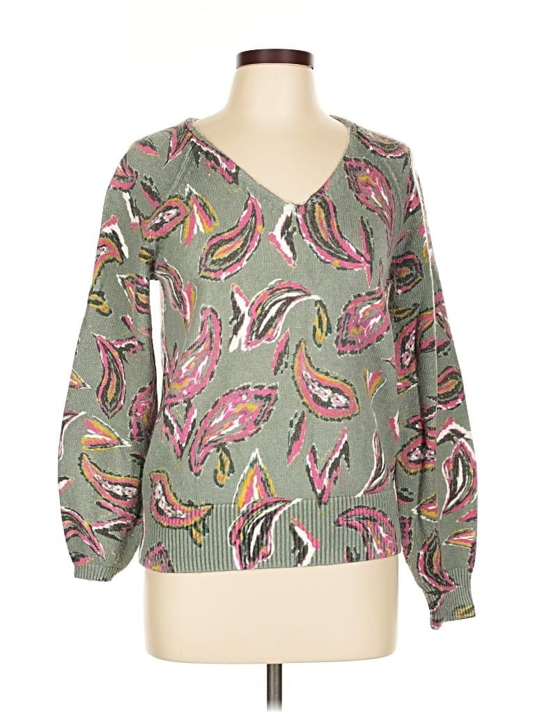 Pre-owned Ann Taylor Loft Long Sleeve T-shirt In Green