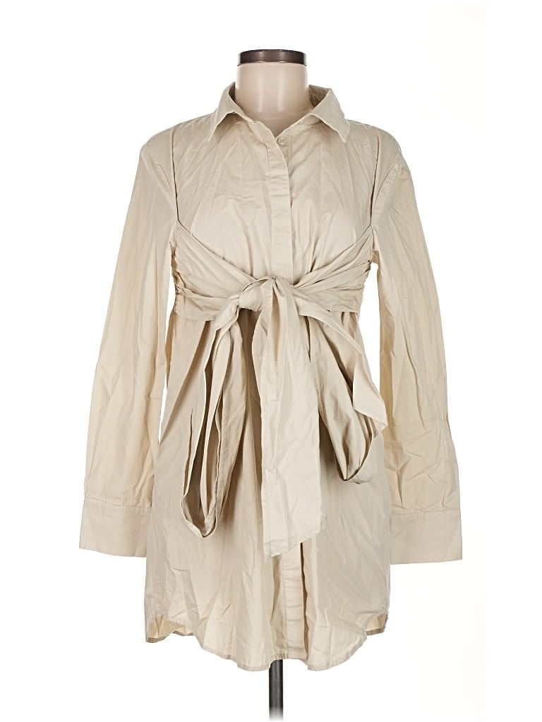 Pre-owned Assorted Brands Long Sleeve Blouse In Brown