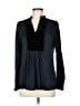 Hiche 100% Polyester Black Long Sleeve Blouse Size 8 - photo 1