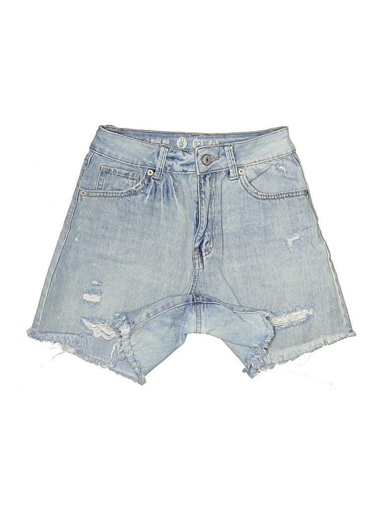 REWASH Pre-owned Denim Shorts In Blue