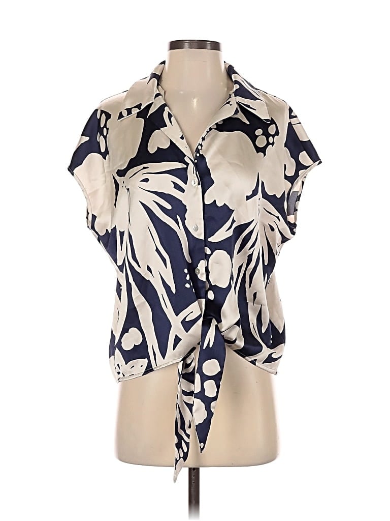 Pre-owned Rachel Zoe Tjx Short Sleeve Blouse In White