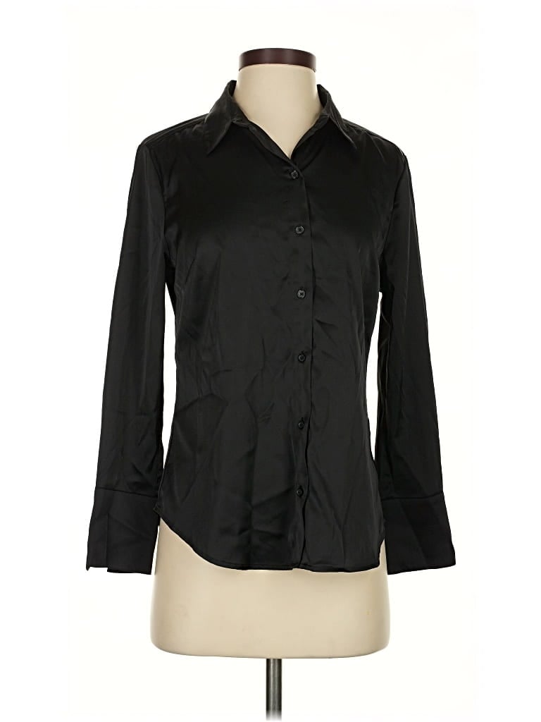 Pre-owned Banana Republic Factory Store 3/4 Sleeve Blouse In Black