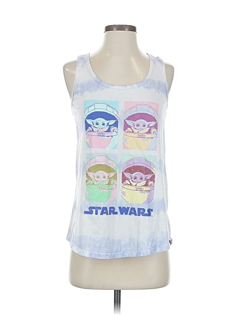 Click to view more detailed imagery on our partner's website Pre-owned Star Wars Tank Top White Halter Neckline Tops