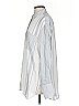 Elizabeth and James Stripes Silver Long Sleeve Button-Down Shirt Size S - photo 5