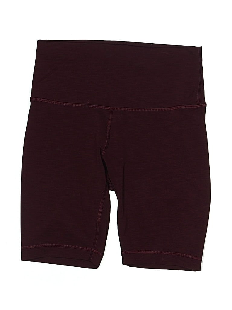 Pre-owned Lululemon Athletica Athletic Shorts In Burgundy