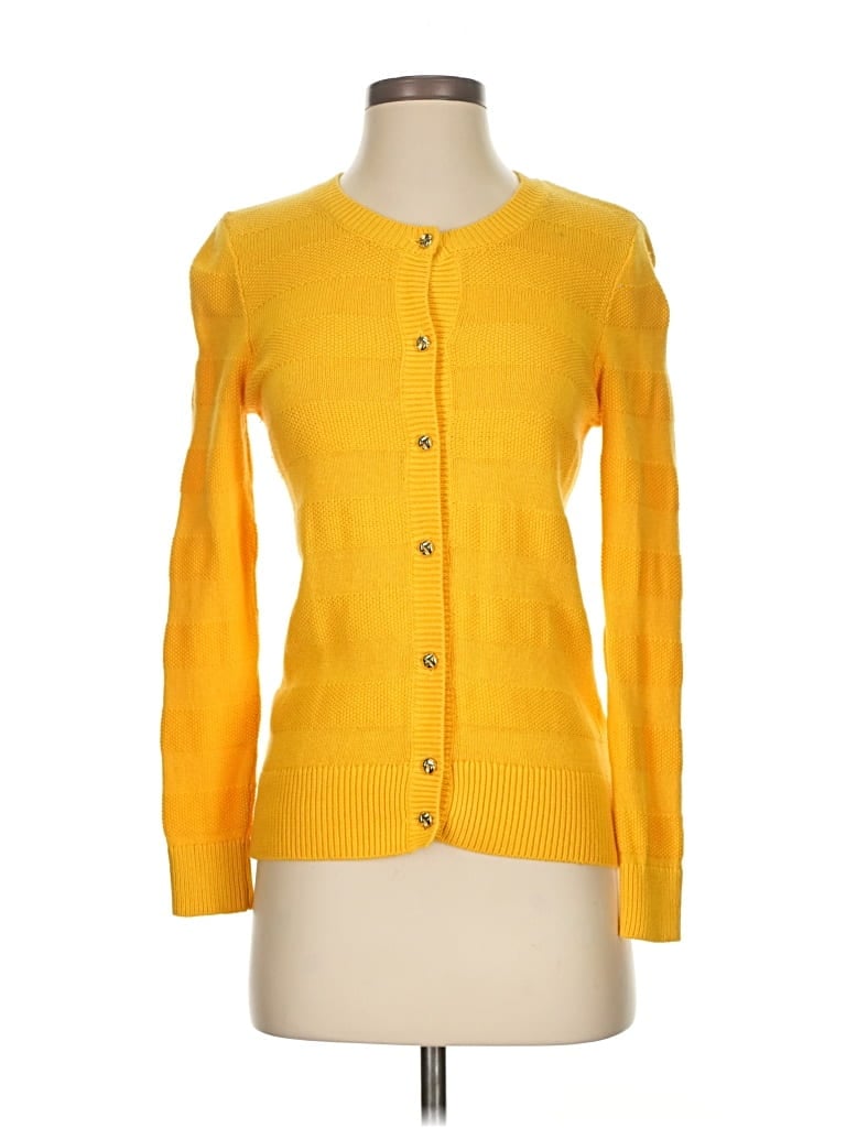 Pre-owned Banana Republic Factory Store Cardigan Sweater In Yellow
