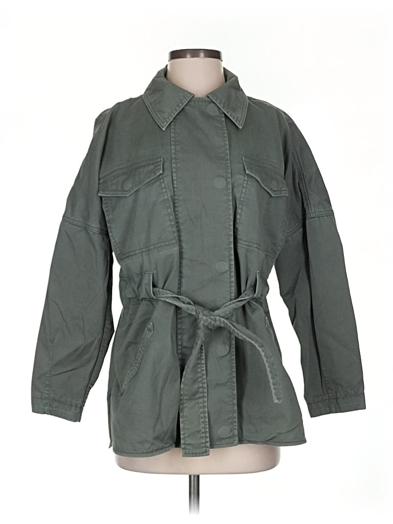 Pre-owned Derek Lam 10c Athleta Trenchcoat In Green