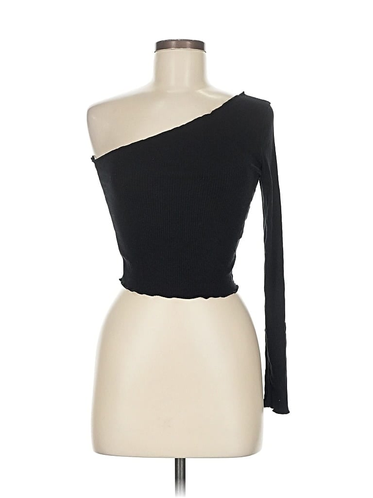 Pre-owned Asos Design 3/4 Sleeve T-shirt In Black