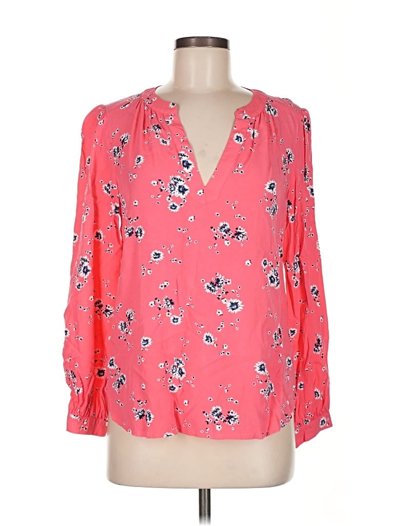 Pre-owned Gap Long Sleeve Blouse In Pink