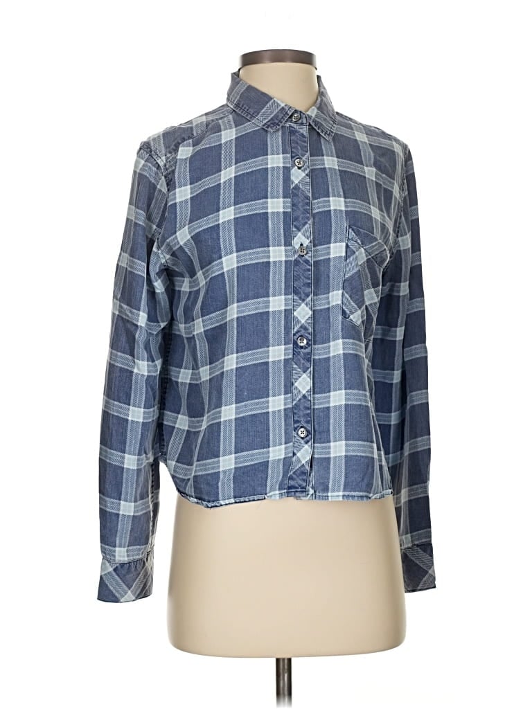 RAILS Pre-owned Long Sleeve Button Down Shirt In Blue