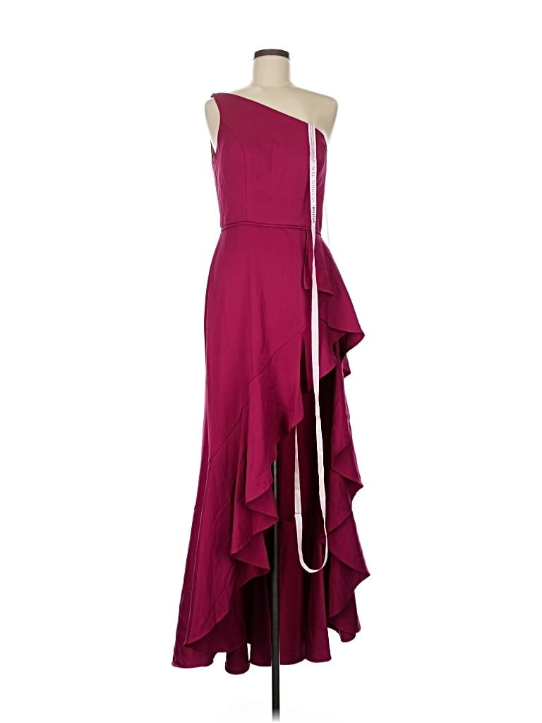 Pre-owned Mac Duggal Cocktail Dress In Burgundy