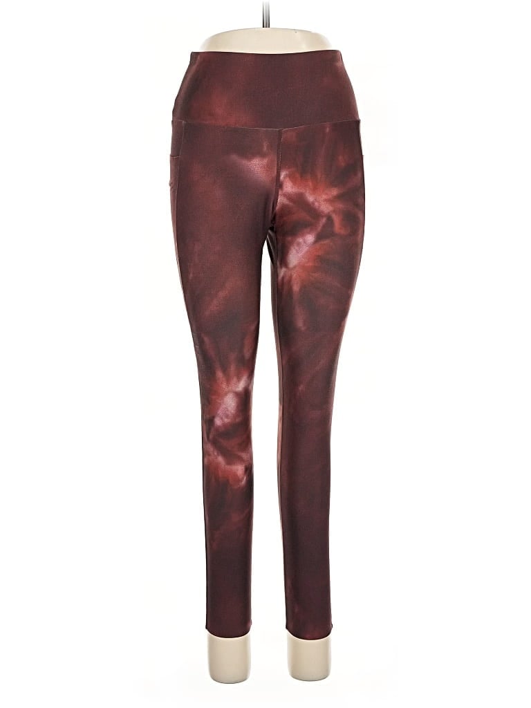 Pre-owned Mpg Leggings In Burgundy