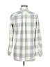 Vineyard Vines 100% Polyester Checkered-gingham Gray Long Sleeve Blouse Size 6 - photo 2
