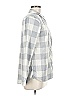 Vineyard Vines 100% Polyester Checkered-gingham Gray Long Sleeve Blouse Size 6 - photo 4