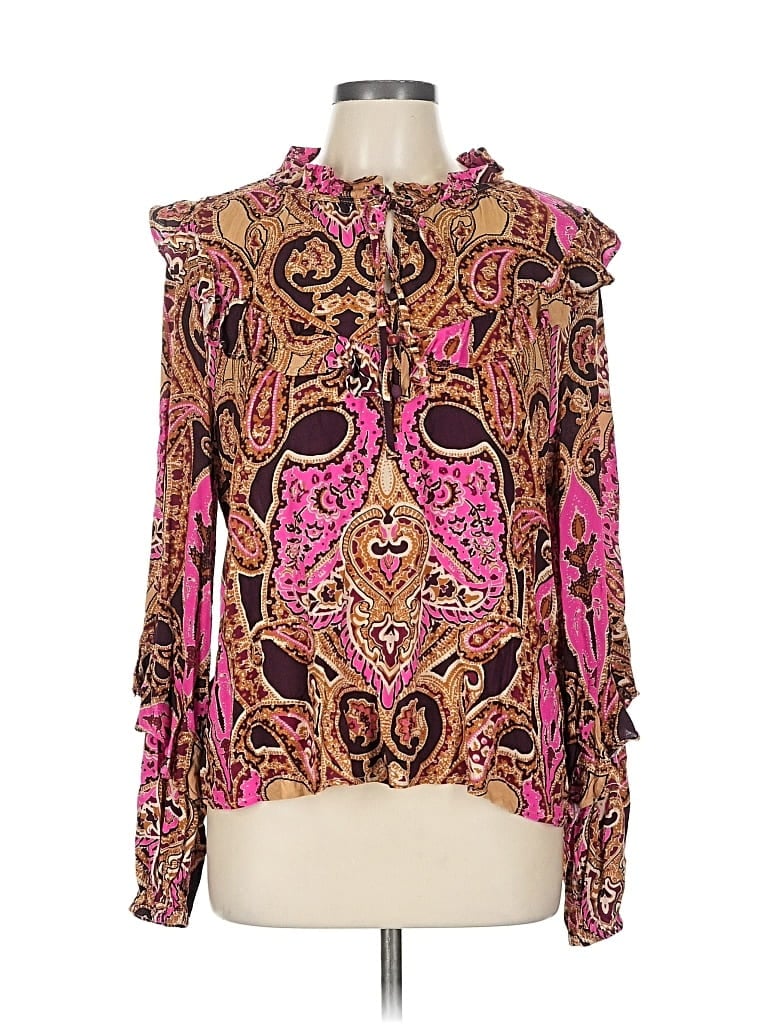 Pre-owned A Loves A Long Sleeve Blouse In Pink