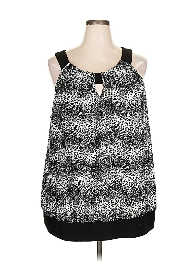 Pre-owned Lane Bryant Sleeveless Blouse In Black