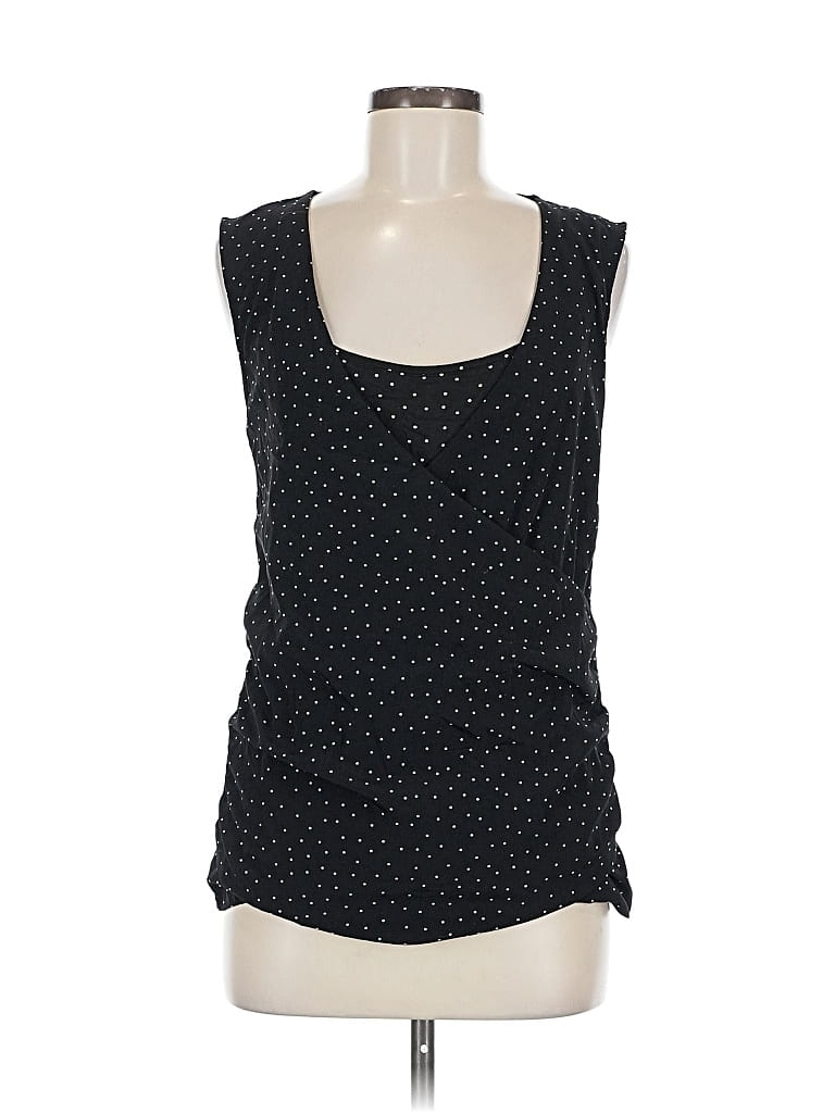 ANN TAYLOR Pre-owned Sleeveless Top Black Scoop Neck Tops