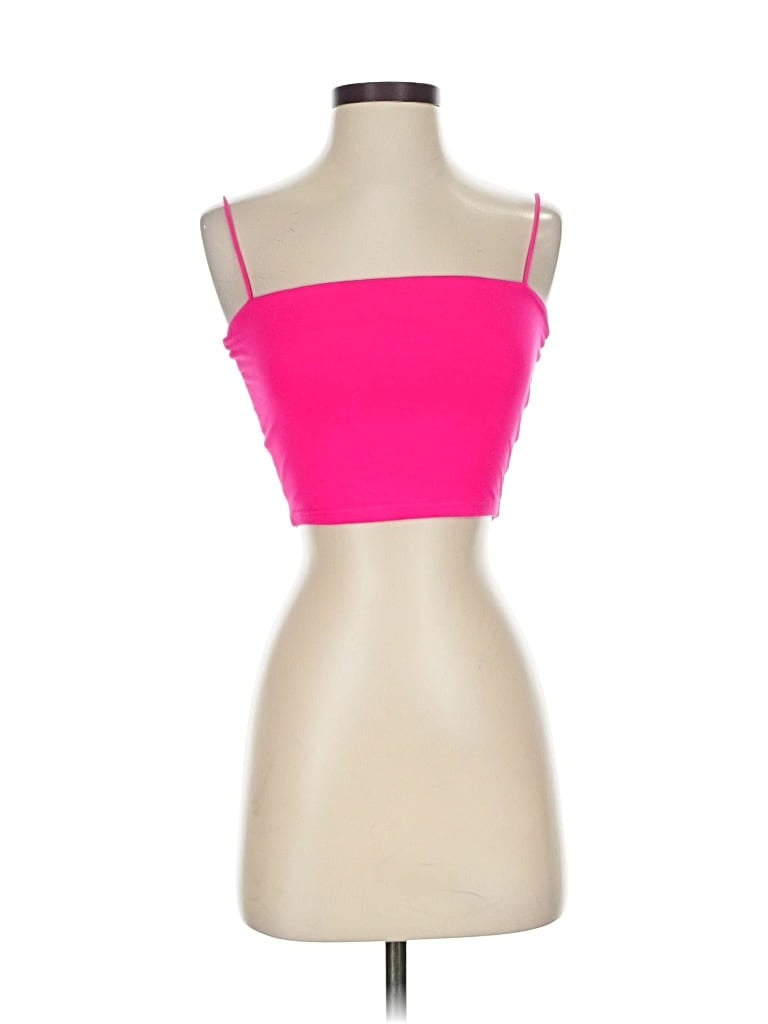 Pre-owned Cider Sleeveless Top Pink Strapless Neckline Tops