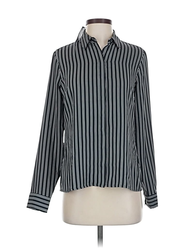 Pre-owned Express Long Sleeve Blouse In Gray