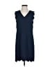 CeCe 100% Polyester Solid Blue Casual Dress Size 4 - photo 1
