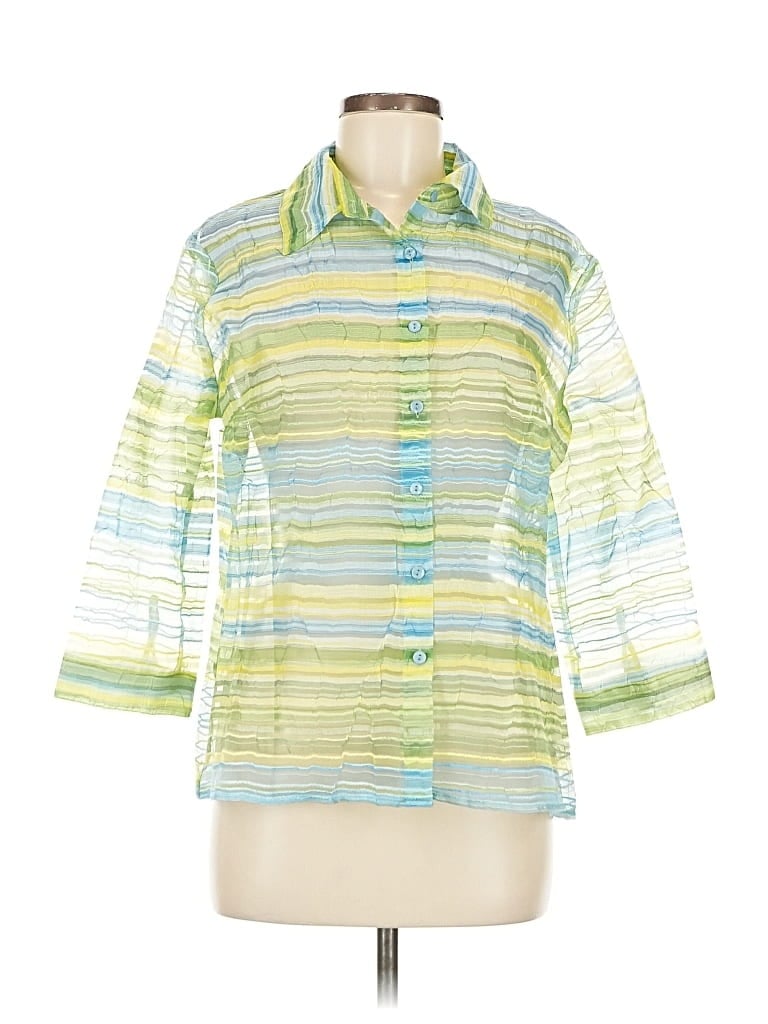 ELEMENTZ Pre-owned 3/4 Sleeve Blouse In Green