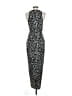 Shona Joy 100% Polyester Animal Print Silver Casual Dress Size 4 - photo 2