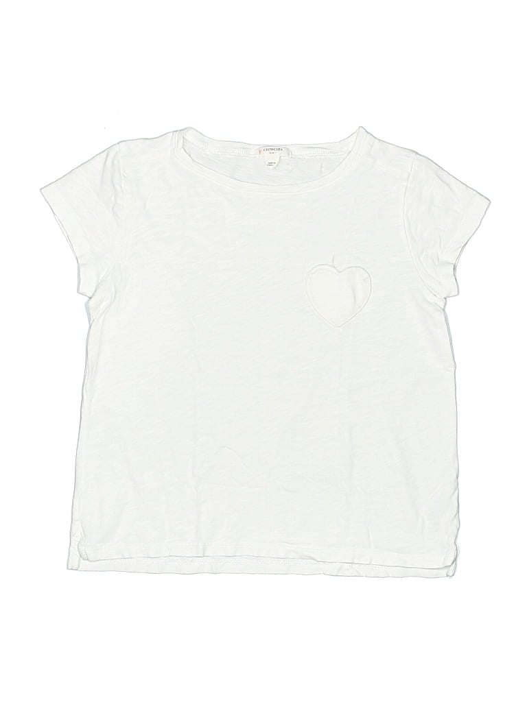 Pre-owned Crewcuts Kids' Short Sleeve T-shirt In White
