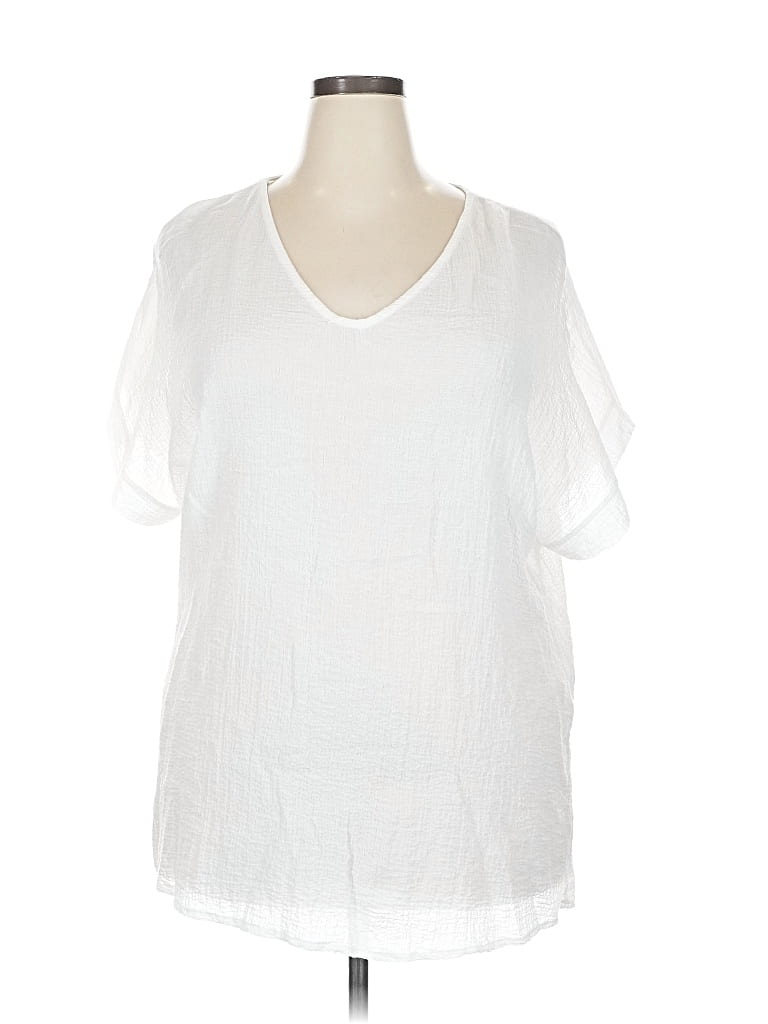 GIGI MODA Pre-owned Short Sleeve Blouse In White