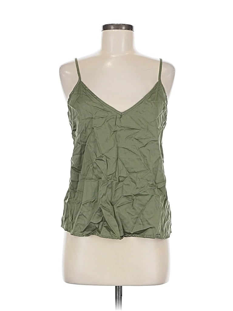 Pre-owned Assorted Brands Tank Top Green Halter Neckline Tops