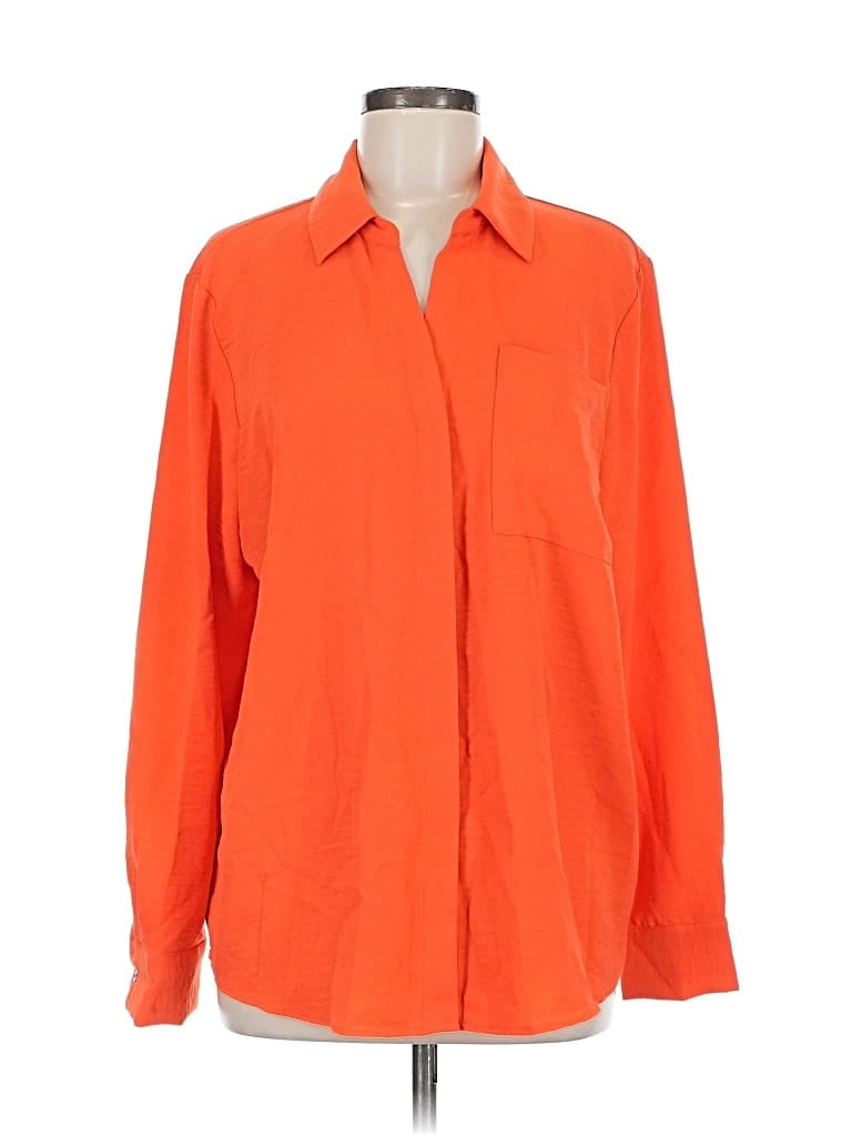 Pre-owned J By Joie Long Sleeve Blouse In Orange