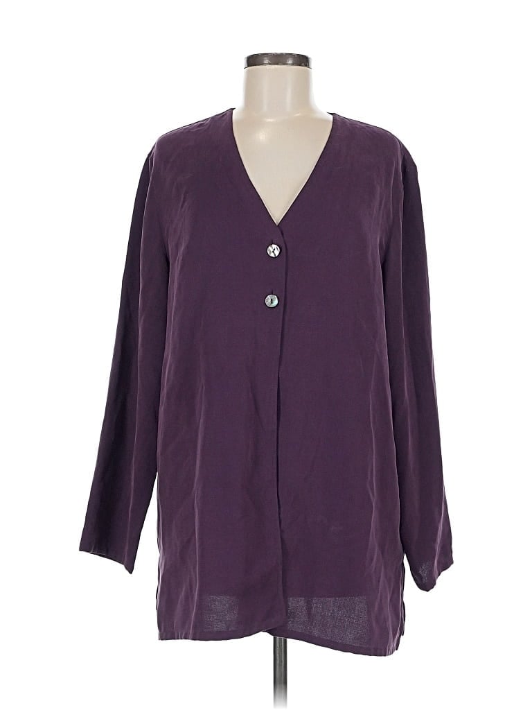 Pre-owned Talbots 3/4 Sleeve Blouse In Purple